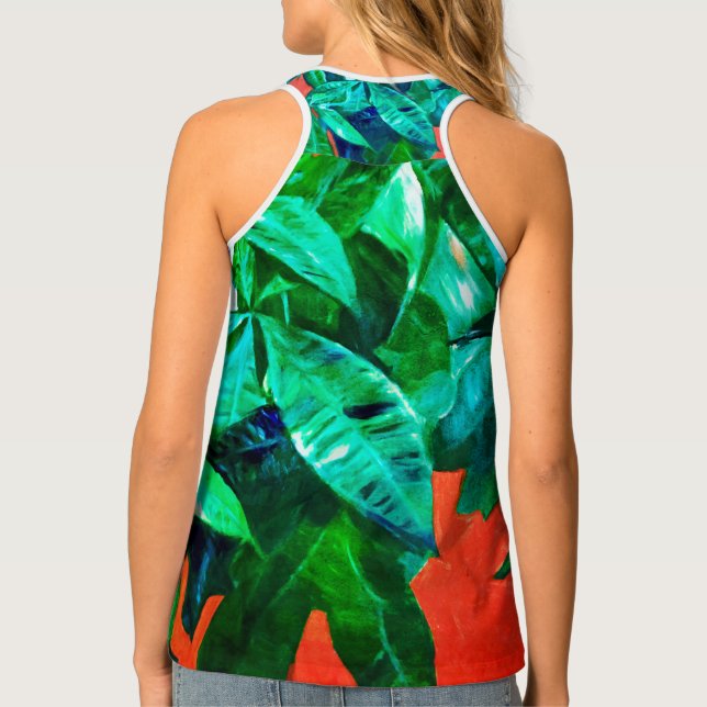 Vibrant Money Tree Racerback Tank Top (Back)