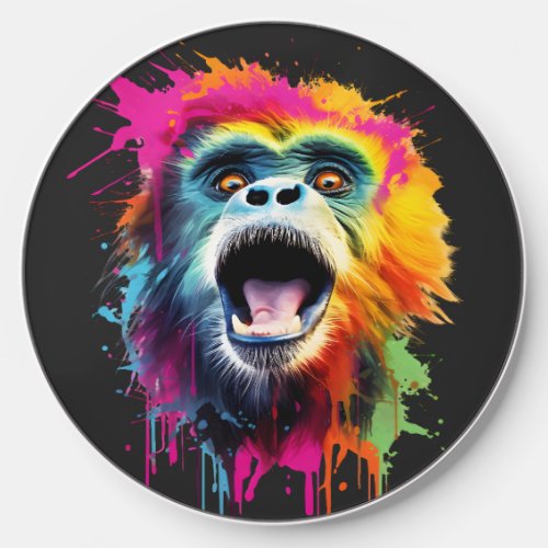Vibrant Monkey Face Wireless Charger