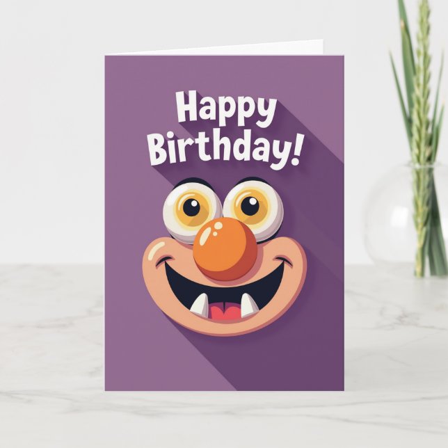Vibrant Monster Birthday Card (Front)