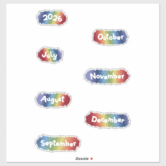 Vibrant Months Sticker