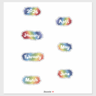 Vibrant Months Sticker