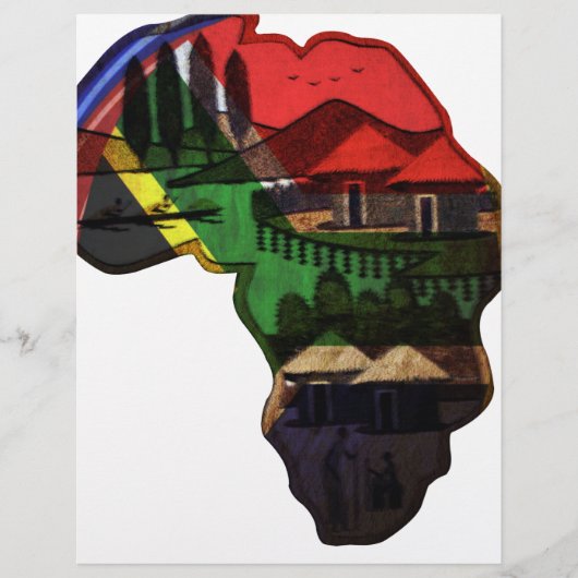 Vibrant Mosaic of Africa: Decorative Pattern Art (Front)