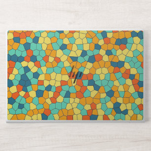 Vibrant mosaic pattern HP laptop skin