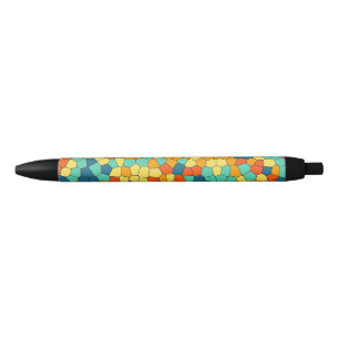 Vibrant mosaic pattern pen