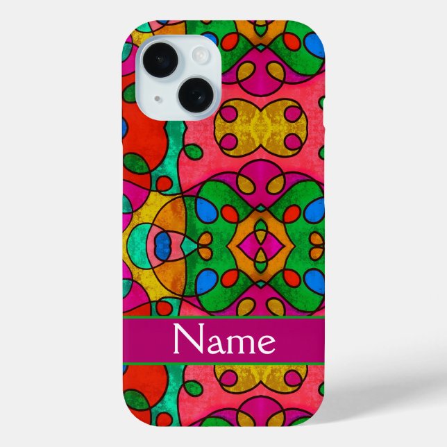 Vibrant Mosaic Personalized  Case-Mate iPhone Case (Back)