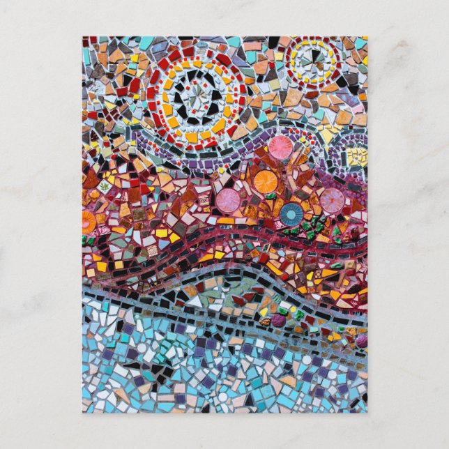 Vibrant Mosaic Wall Art Postcard (Front)