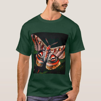 Vibrant Moth in Dreamlike Patterns T-Shirt
