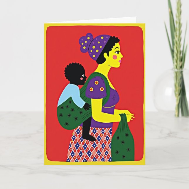 Vibrant Motherhood Art Card (Front)