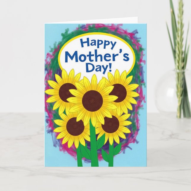 Vibrant Mothers Day Art Card (Front)