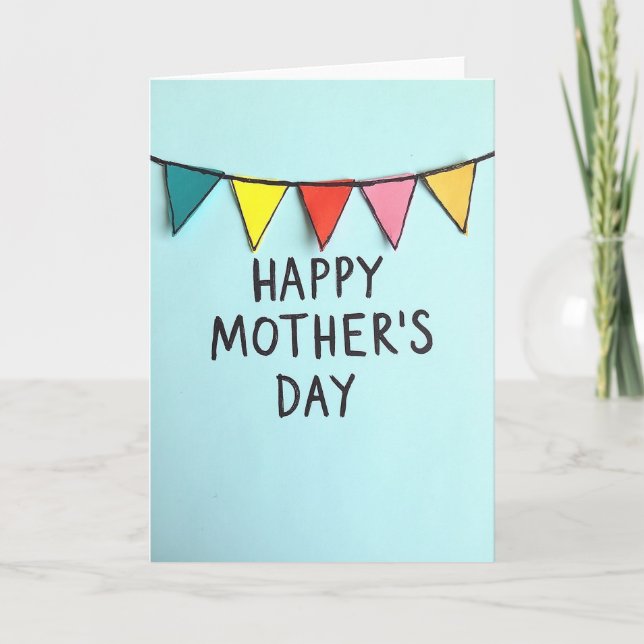 Vibrant Mothers Day Banner Card (Front)