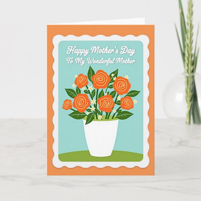 Vibrant Mothers Day Bouquet Card (Front)