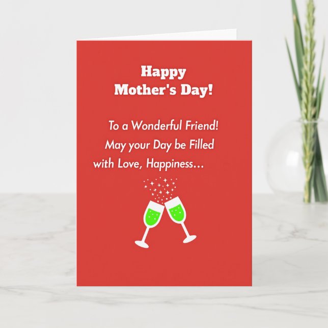 Vibrant Mothers Day Cheers Card (Front)