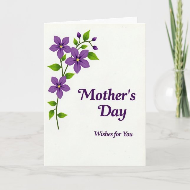 Vibrant Mothers Day Flower Card (Front)