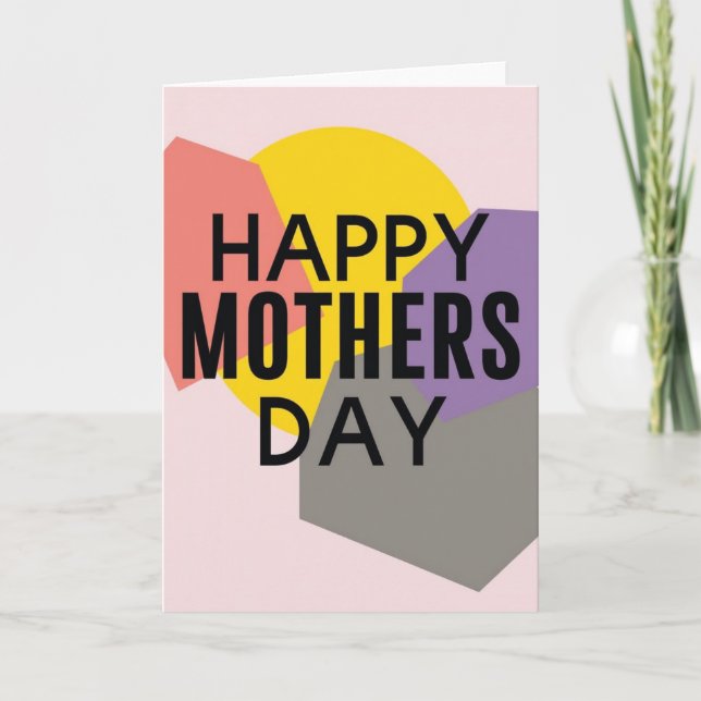 Vibrant Mothers Day Graphic Card (Front)