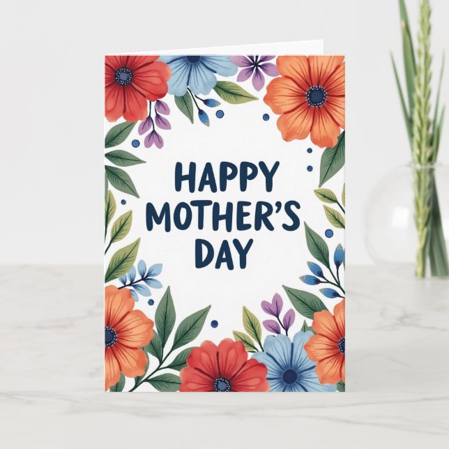 Vibrant Mothers Day Image Card (Front)