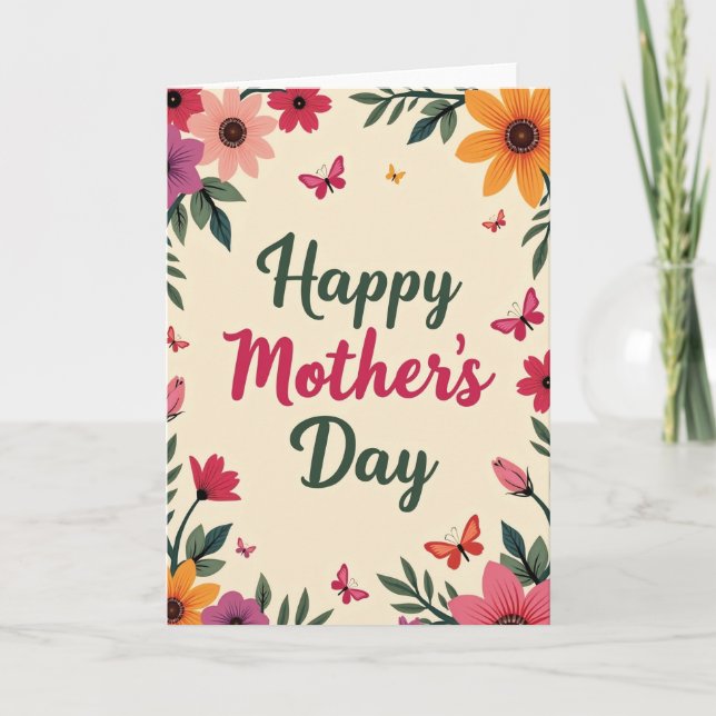 Vibrant Mothers Day Joy Card (Front)