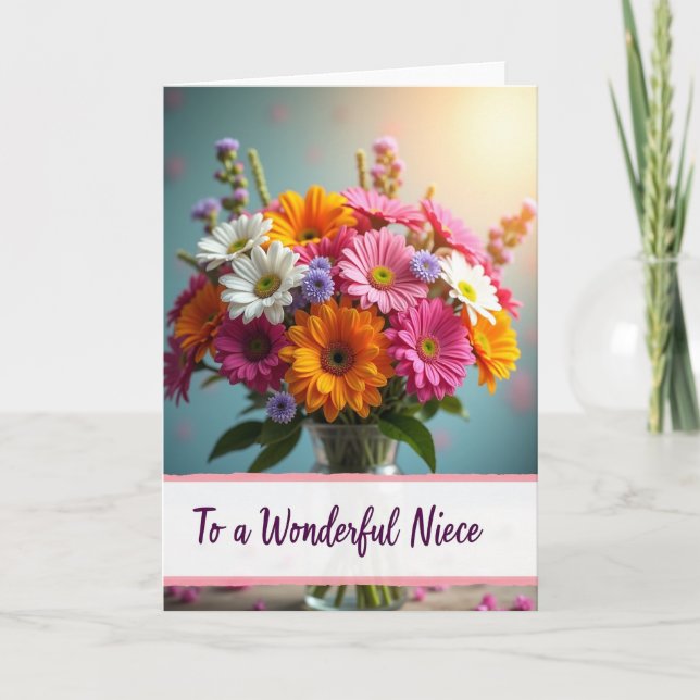 Vibrant Mothers Day Posy Card (Front)