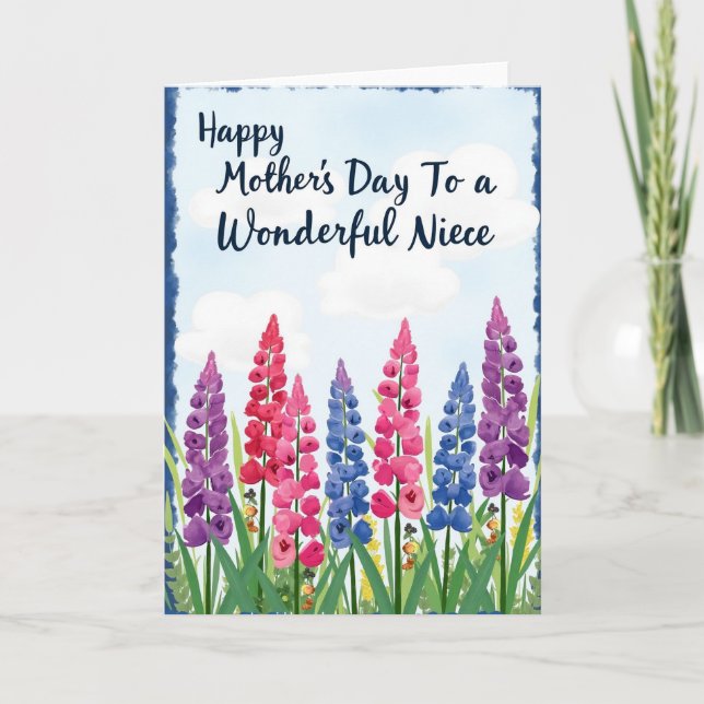 Vibrant Mothers Day Wish Card (Front)