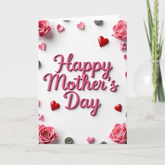 Vibrant Motif Mothers Day Card (Front)