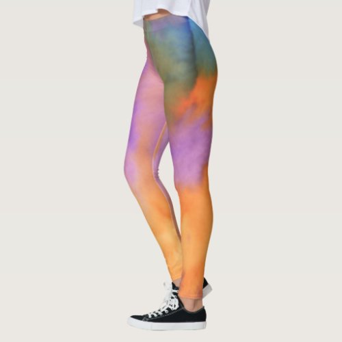 Vibrant Multi_Colored Tie_Dye Leggings