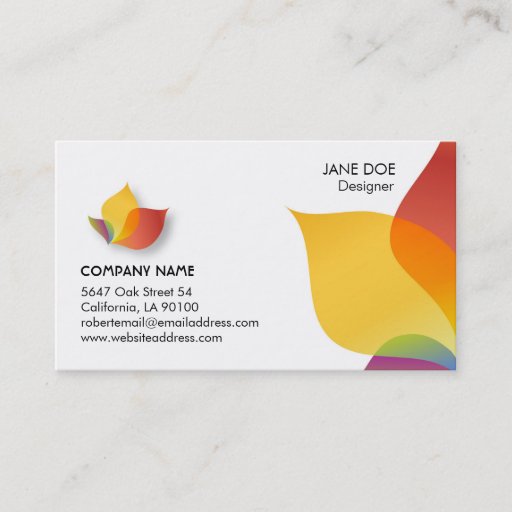Customizable Vibrant Multicolor Business Card