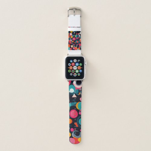 Vibrant Multicolor Circle Print apple watch band Apple Watch Band