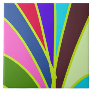 Vibrant multicolor classic pattern  ceramic tile