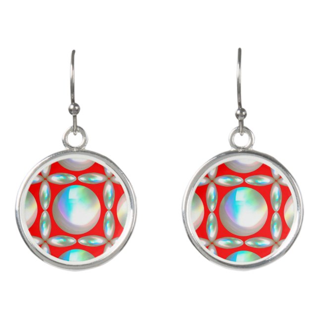 Vibrant Multicolor Drop Earrings - (Front)