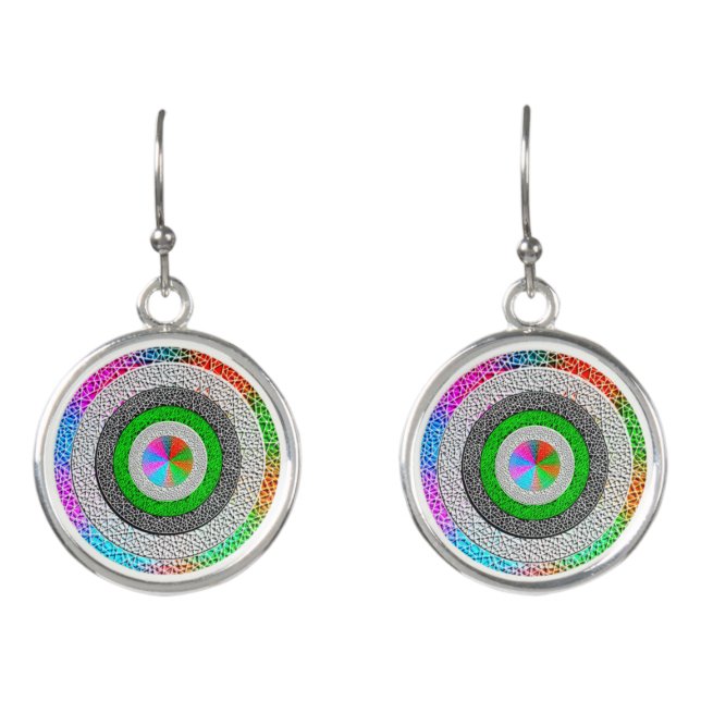 Vibrant Multicolor Drop Earrings - (Front)
