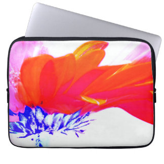 Vibrant Multicolor Pop Art Daisy Floral Abstract Laptop Sleeve