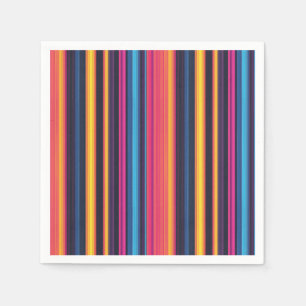 Vibrant Multicolor Stripe Modern Abstract Pattern Napkins
