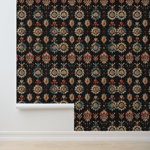 Vibrant Multicolored Boho Pattern Peel and Stick Wallpaper