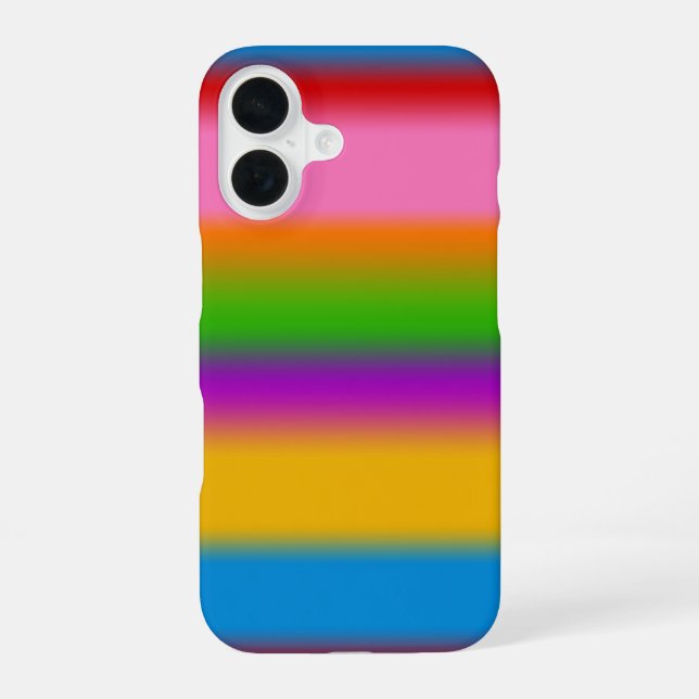 Vibrant Multicolour Rainbow Gradient Stripes  iPhone Case (Back)