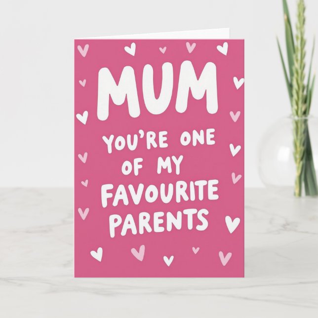 Vibrant Mum Favorite Parent Card (Front)