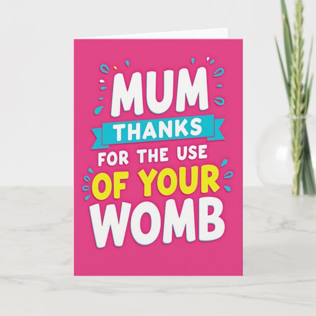 Vibrant Mum Thanks Card (Front)