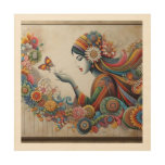 Vibrant muse a celebration of colours femining wood wall art