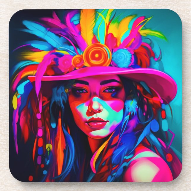 Vibrant Muse Beverage Coaster (Front)