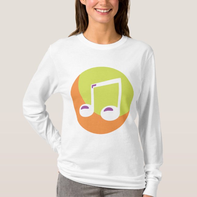 Vibrant Musical Note Double Eighth T-Shirt (Front)