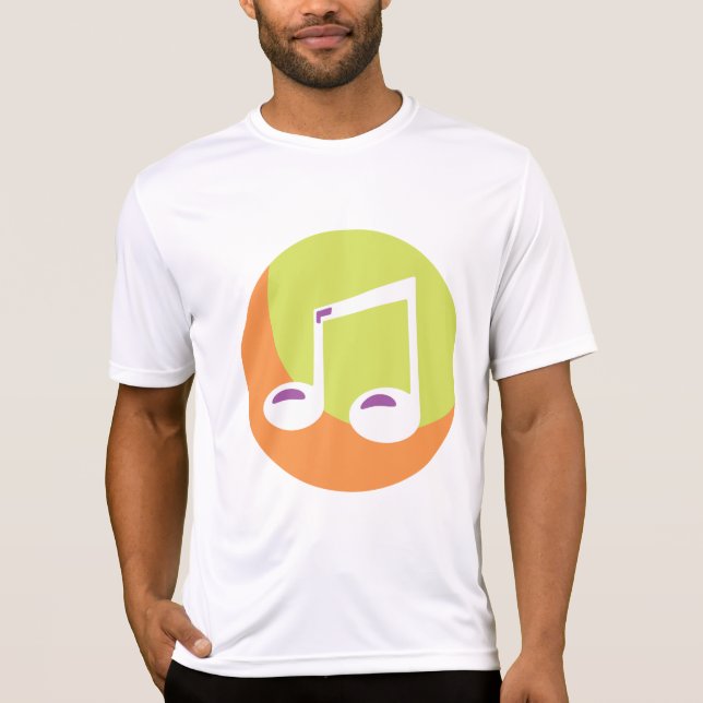 Vibrant Musical Note Double Eighth T-Shirt (Front)