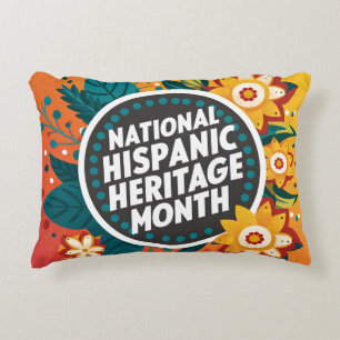 Vibrant National Hispanic Heritage Month Accent Pillow