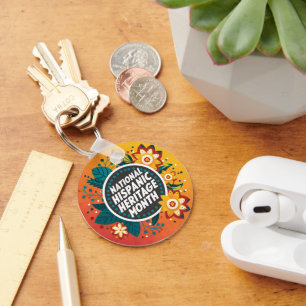 Vibrant National Hispanic Heritage Month Keychain