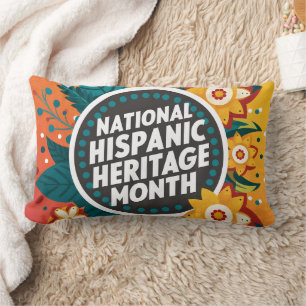 Vibrant National Hispanic Heritage Month Lumbar Pillow
