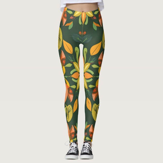 Vibrant Natural Elements Leggings (Front)