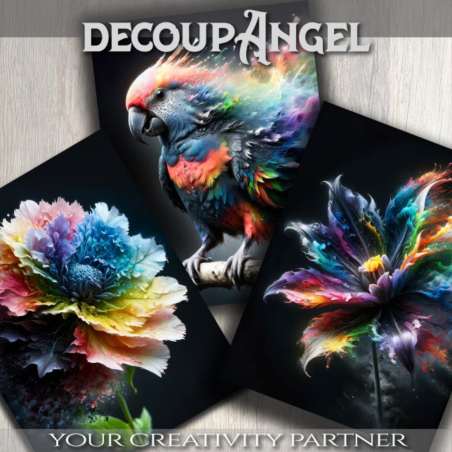 Vibrant Nature Dissolve - Decoupage - Wrapping Paper Sheets (Creator Uploaded)