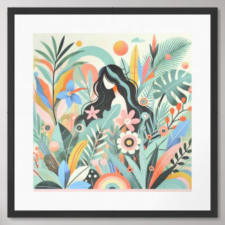 Vibrant Nature Goddess Art Print