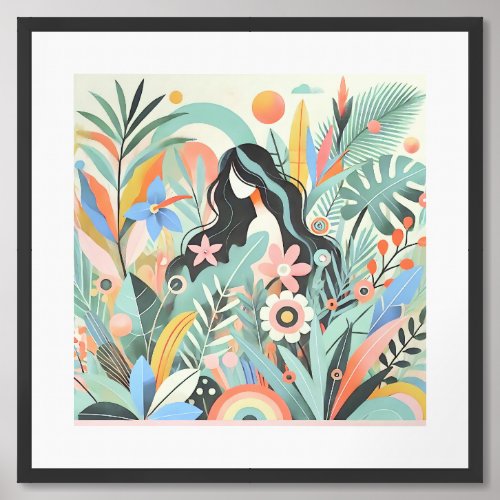 Vibrant Nature Goddess Art Print