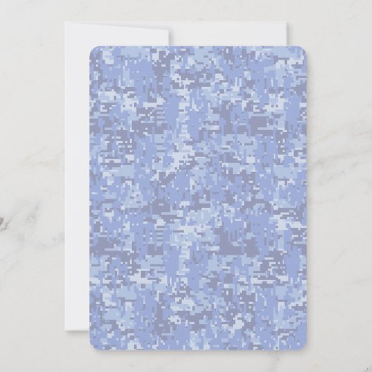 Vibrant Navy Blue Digital Camo Camouflage Texture (Back)