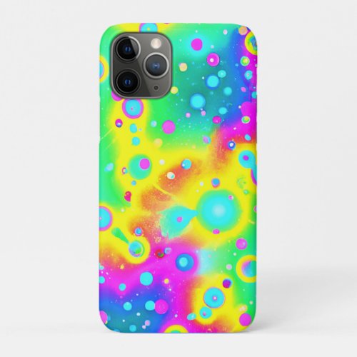 Vibrant Neon Blaze Pattern iPhone 11 Pro Case