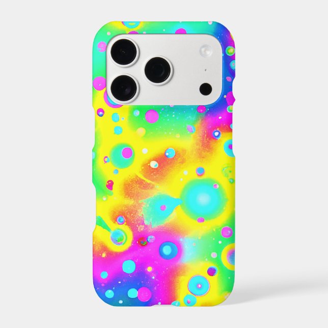 Vibrant Neon Blaze Pattern Iphone Case (Back)