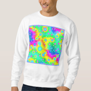 Vibrant Neon Blaze Pattern Sweatshirt